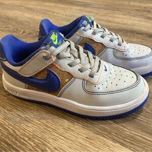 Nike Kids Air Force 1 Sneakers in Blue and Gray